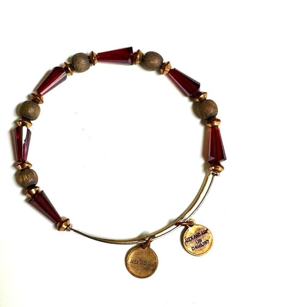 Alex and AniPomegranate Seeds of Promise Beaded  gold tone Bangle